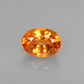0,78 ctw natürlicher orangefarbener Spessartin, Oval Schliff, VS