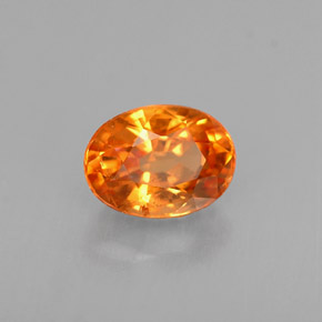 0,78 ctw natürlicher orangefarbener Spessartin, Oval Schliff, VS