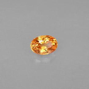 0,71 ctw natürlicher orangefarbener Spessartin, Oval Schliff, VS