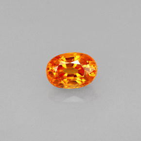 0,80 ctw natürlicher orangefarbener Spessartin, Oval Schliff, VS