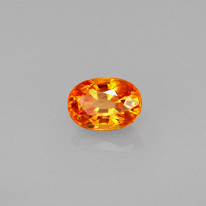 0,80 ctw natürlicher orangefarbener Spessartin, Oval Schliff, VS