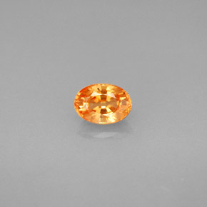 0,72 ctw natürlicher orangefarbener Spessartin, Oval Schliff, VS