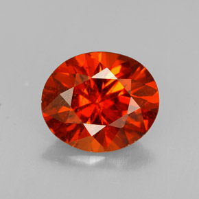 1,73 ctw natürlicher orangefarbener Spessartin, Oval Schliff, VS-SI