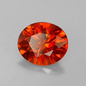 1,73 ctw natürlicher orangefarbener Spessartin, Oval Schliff, VS-SI