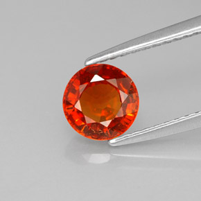 1,28 ctw natürlicher orangefarbener Spessartin, Rundschliff, VS-SI
