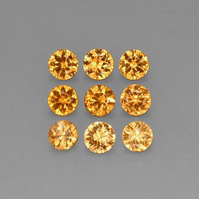  ct natürliche Mandarin-orange Spessartit-Garn-Edelsteine, Rund Schliff, VS