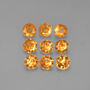  ct natürliche orangefarbener Spessartin-Edelsteine, Rundschliff, VS