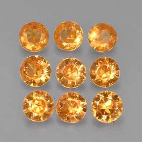  ct natürliche orangefarbener Spessartin-Edelsteine, Rundschliff, VS