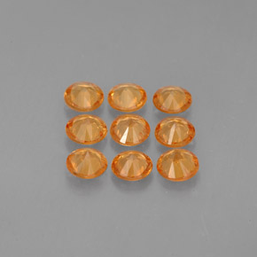  ct natürliche orangefarbener Spessartin-Edelsteine, Rundschliff, VS