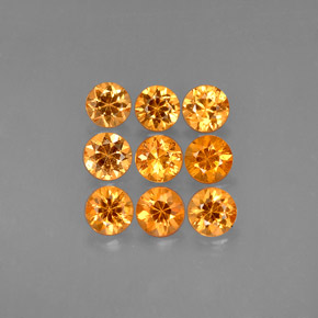  ct natürliche orangefarbener Spessartin-Edelsteine, Rundschliff, VVS-VS