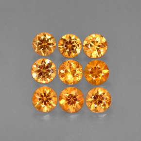  ct natürliche orangefarbener Spessartin-Edelsteine, Rundschliff, VVS-VS