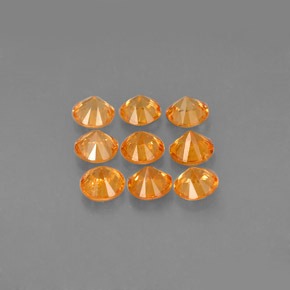  ct natürliche orangefarbener Spessartin-Edelsteine, Rundschliff, VVS-VS