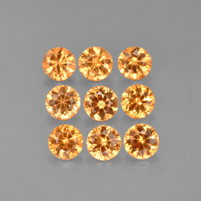  ct natürliche orangefarbener Spessartin-Edelsteine, Rundschliff, VVS-VS