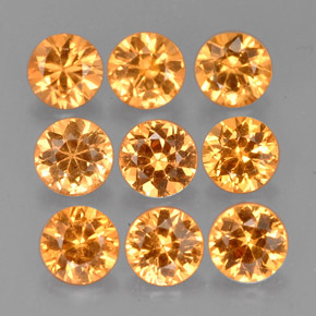  ct natürliche orangefarbener Spessartin-Edelsteine, Rundschliff, VVS-VS