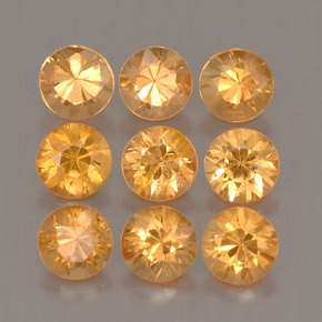  ct natürliche orangefarbener Spessartin-Edelsteine, Rundschliff, VS