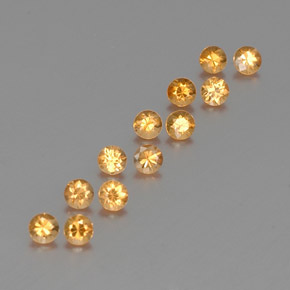  ct natürliche Orange Spessartit-Garn-Edelsteine, Rund Schliff, VVS-VS