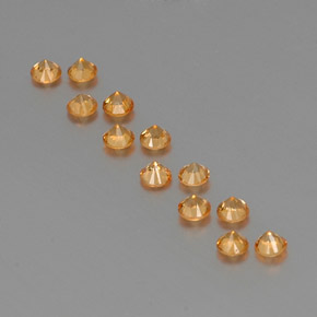  ct natürliche Orange Spessartit-Garn-Edelsteine, Rund Schliff, VVS-VS