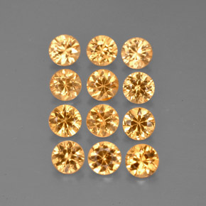  ct natürliche Orange Spessartit-Garn-Edelsteine, Rund Schliff, VVS-VS