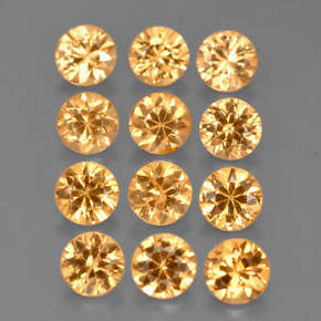  ct natürliche Orange Spessartit-Garn-Edelsteine, Rund Schliff, VVS-VS