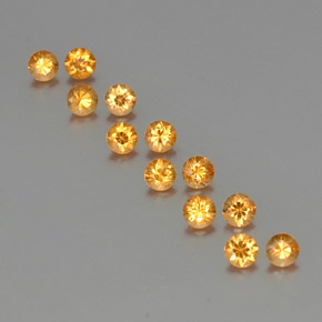  ct natürliche orangefarbener Spessartin-Edelsteine, Rundschliff, VVS-VS