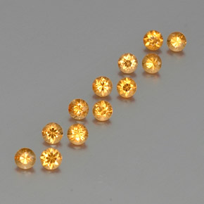  ct natürliche orangefarbener Spessartin-Edelsteine, Rundschliff, VVS-VS