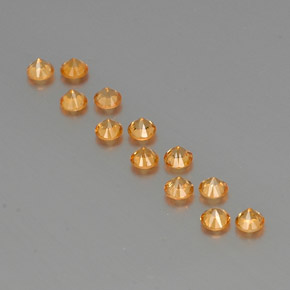  ct natürliche orangefarbener Spessartin-Edelsteine, Rundschliff, VVS-VS