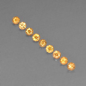  ct natürliche orangefarbener Spessartin-Edelsteine, Rundschliff, VVS-VS