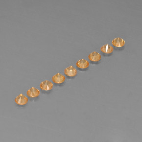 ct natürliche orangefarbener Spessartin-Edelsteine, Rundschliff, VVS-VS
