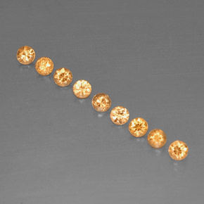  ct natürliche Orange Spessartit-Garn-Edelsteine, Rund Schliff, VVS-VS