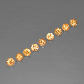  ct natürliche Orange Spessartit-Garn-Edelsteine, Rund Schliff, VVS-VS