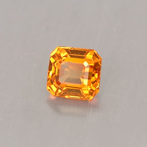 0,41 ctw natürlicher orangefarbener Spessartin, Smaragdschliff, VS