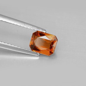 1,09 ctw natürlicher orangefarbener Spessartin, Smaragdschliff, VVS-VS