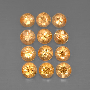  ct natürliche orangefarbener Spessartin-Edelsteine, Rundschliff, VVS