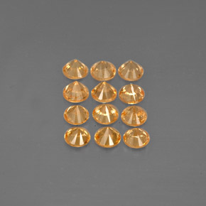  ct natürliche orangefarbener Spessartin-Edelsteine, Rundschliff, VVS