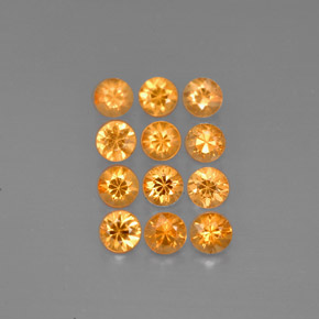  ct natürliche orangefarbener Spessartin-Edelsteine, Rundschliff, VVS