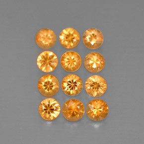  ct natürliche orangefarbener Spessartin-Edelsteine, Rundschliff, VVS