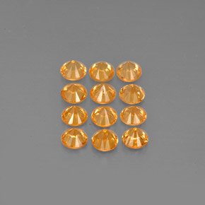  ct natürliche orangefarbener Spessartin-Edelsteine, Rundschliff, VVS