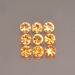  ct natürliche orangefarbener Spessartin-Edelsteine, Rundschliff, VS