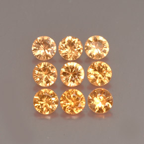  ct natürliche orangefarbener Spessartin-Edelsteine, Rundschliff, VS