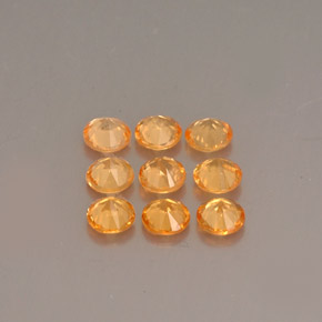  ct natürliche orangefarbener Spessartin-Edelsteine, Rundschliff, VS