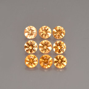  ct natürliche Orange Spessartit-Garn-Edelsteine, Rund Schliff, VS