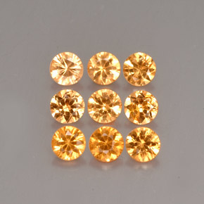  ct natürliche Orange Spessartit-Garn-Edelsteine, Rund Schliff, VS