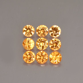  ct natürliche orangefarbener Spessartin-Edelsteine, Rundschliff, VS