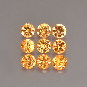  ct natürliche orangefarbener Spessartin-Edelsteine, Rundschliff, VS