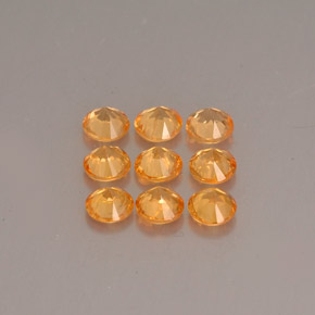  ct natürliche orangefarbener Spessartin-Edelsteine, Rundschliff, VS