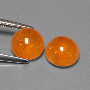  ct natürliche orangefarbener Spessartin-Edelsteine, Transparent, Transparent / Lichtdurchlässig