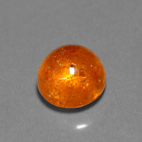 3,93 ctw natürlicher orangefarbener Spessartin, Transparent, Transparent / Lichtdurchlässig