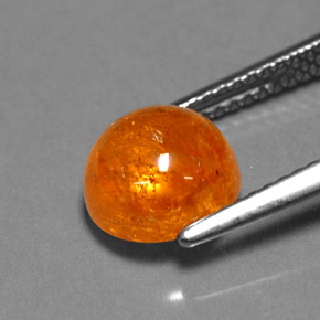3,93 ctw natürlicher orangefarbener Spessartin, Transparent, Transparent / Lichtdurchlässig