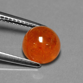 3,94 ctw natürlicher orangefarbener Spessartin, Transparent, Transparent / Lichtdurchlässig
