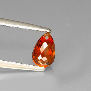 1,36 ctw natürlicher orangefarbener Spessartin, Briolette, VVS-VS
